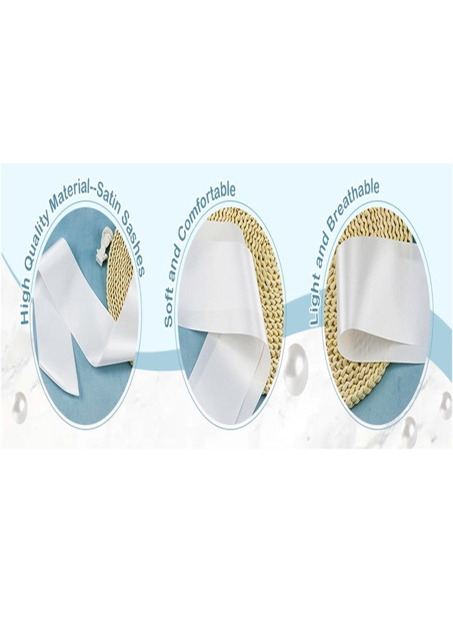 hubops Plain White Satin Ribbon 4inch Plain White sash for DIY sash Also Make scrunchies,Crafts, Gift Wrapping, Hair Bows, Wedding Party Decoration 72inch Length (Pack of 10) - Image 5